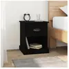 vidaXL Tables de chevet 2 pcs noir 39x39x47,5 cm bois d'ingénierie