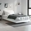 vidaXL Vidaxl Cadre De Lit Sans Matelas Blanc Brillant 90x190 Cm