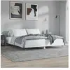 vidaXL Cadre de lit blanc 120x200 cm bois d'ingénierie