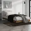 Cadre de lit chêne fumé 100x200 cm bois d'ingénierie Vidaxl Chêne fumé
