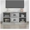 vidaXL Meuble TV gris béton 99,5x35,5x48 cm bois d'ingénierie