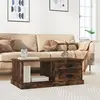 vidaXL Table basse Chêne fumé 90x50x35 cm Bois d'ingénierie