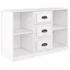 vidaXL Buffet blanc brillant 104,5x35,5x67,5 cm bois d'ingénierie