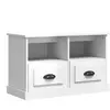 vidaXL Meuble TV blanc brillant 80x35x50 cm bois d'ingénierie