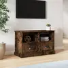 vidaXL Meuble TV chêne fumé 80x35x50 cm bois d'ingénierie