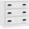 vidaXL Buffet blanc 70x35,5x67,5 cm bois d'ingénierie