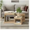 vidaXL Tables basses 3 pcs chêne sonoma bois d'ingénierie