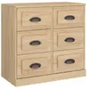 vidaXL Buffet chêne sonoma 70x35,5x67,5 cm bois d'ingénierie