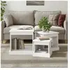 vidaXL Tables basses 3 pcs blanc bois d'ingénierie