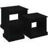 vidaXL Tables basses 3 pcs noir bois d'ingénierie