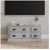 vidaXL Meuble TV gris béton 100x35,5x45 cm bois d'ingénierie