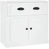 vidaXL Buffet blanc 70x35,5x67,5 cm bois d'ingénierie