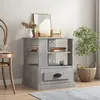 vidaXL Table d'appoint gris béton 50x50x60 cm bois d'ingénierie