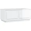 vidaXL Table basse Blanc brillant 102x50x44 cm bois d'ingénierie