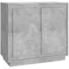 vidaXL Buffet gris béton 80x34x75 cm bois d'ingénierie