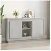 vidaXL Buffet gris béton 102x35x60 cm bois d'ingénierie