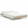 vidaXL Cadre de lit chêne sonoma 120x190 cm bois d'ingénierie