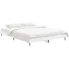 vidaXL Cadre de lit Blanc 140x190 cm bois d'ingénierie