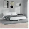 vidaXL Cadre de lit blanc 120x200 cm bois d'ingénierie