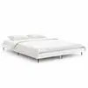 vidaXL Cadre de lit blanc brillant 135x190 cm bois d'ingénierie
