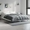 vidaXL Cadre de lit blanc 135x190 cm bois d'ingénierie