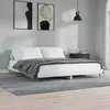 vidaXL Cadre de lit blanc brillant 200x200 cm bois d'ingénierie
