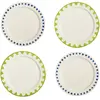 &Klevering - Assiettes Folk - Set de 4 Multicolore M