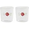 &Klevering - Verres Flora - Set de 2 Rouge taille unique