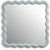 Miroir carré en polyrésine bleu 59,5x59,5x3 Zigzag - &Klevering