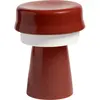 & klevering - Lampe de table Hat - Rouge - Porcelaine