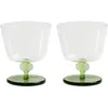 & klevering - Verre à pied - Vert - Verre borosilicaté
