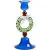 & klevering - Bougeoir Merry - Bleu - Verre soufflé bouche