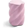 & klevering - Tabouret Marshmallow - Rose - Polyrésine