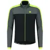 Rogelli Freeze Veste Velo Hiver Homme, Noir/Gris/Fluor, Taille 3XL