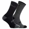 Chaussettes velo rogelli wool   unisexe   noir gris noir