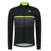 Maillot manches longues velo rogelli hero ll   homme   jaune noir