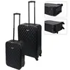 ProWorld Set de valises 2 pcs conception de courtepointe noir TU