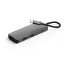 Hub USB-C LinQ Multiport 7 en 1 Pro Triple display Gris
