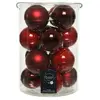 Merkloos / Sans marque Kaemingk - Boules de Noël en verre à suspendre 8 cm Rouge. 16 sept.