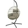 Fauteuil suspendu en corde Palanga Gris - Jardideco 107 x 98 x 198 cm