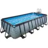 EXIT Piscine tubulaire Stone pompe filtre à sable 5,4x2,5x1,22 m, gris