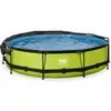 EXIT TOYS.COM Piscine Lime ø360x76cm avec pompe filtrante et voile d'ombrage - vert