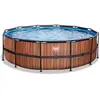 Piscine hors sol tubulaire ronde grise 488x122cm +pompe filtrante Exit