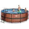 Piscine hors sol tubulaire ronde noire 427x122cm +pompe filtrante Exit
