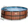 Piscine hors sol ronde marron 427x122cm +pompe filtrante sable Exit