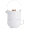 Bredemeijer Tea-for-one Umea blanc avec couv. bamboo 142007