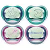 Sucettes orthodontiques Avent - Scf376-21 - Nuit 6-18M - Bleu