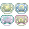Avent Ultra Air 2 Sucettes Orthodontiques Silicone avec Motif 0-6 Mois