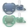Philips Avent Sucette +6m Soft bleu/vert