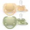 Philips Avent Ultra Soft Sucette Eco 6-18M Beig Green 2uts